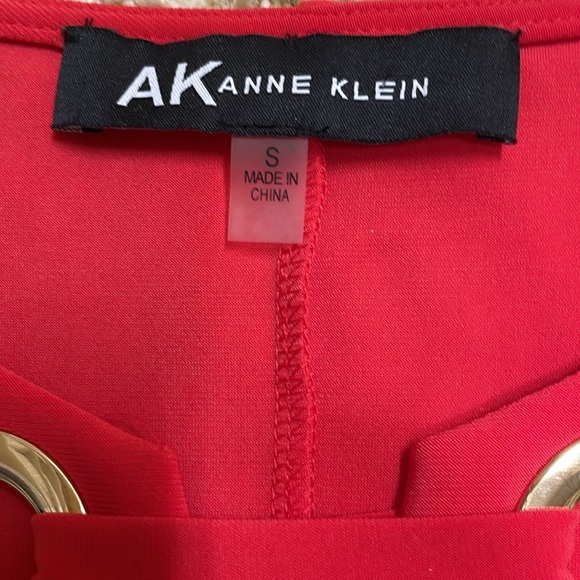 NWT Anne Klein Sleeveless A-Line Shift Dress Cherry Tomato Red Size Small - Picture 8 of 9